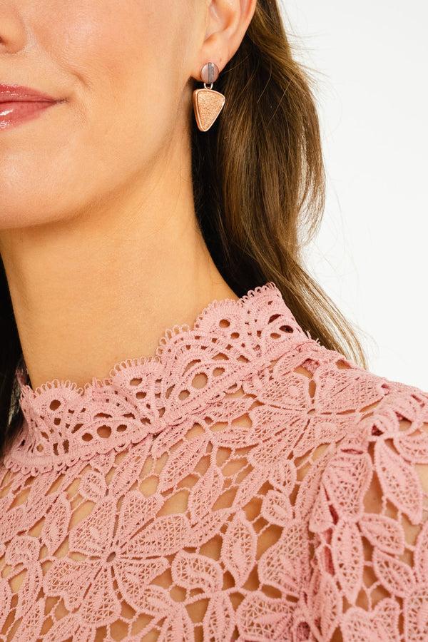 Carraig Donn Coral Pendant Statement Earrings