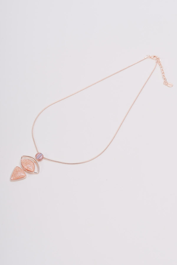 carraig donn Coral Pendant Statement Necklace