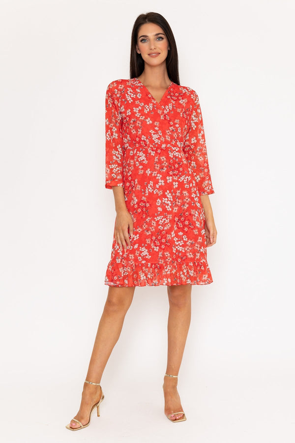 Carraig Donn Coral Roisin Knee Length Dress