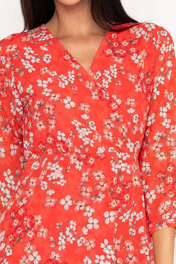 Carraig Donn Coral Roisin Knee Length Dress