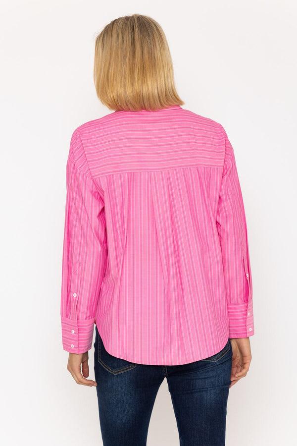 Carraig Donn Cotton Blend Pink Striped Shirt