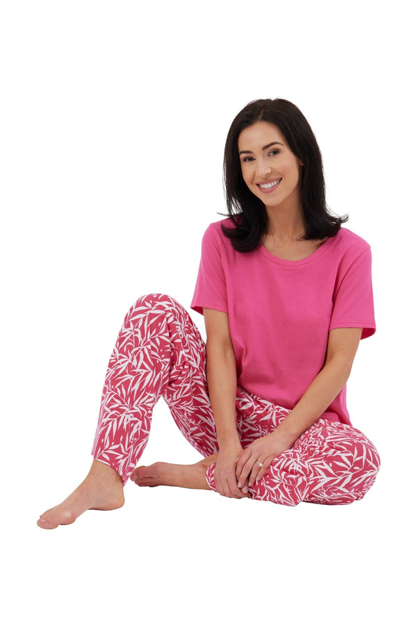 Carraig Donn Cotton Rich Pyjama Set In Pink