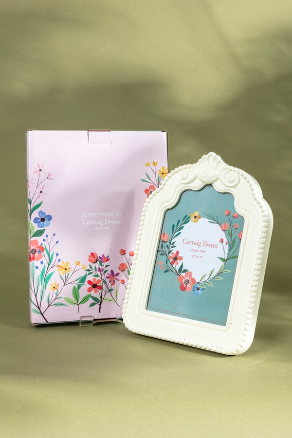 Carraig Donn Cream Beaded Arch Photo Frame 5x7inch