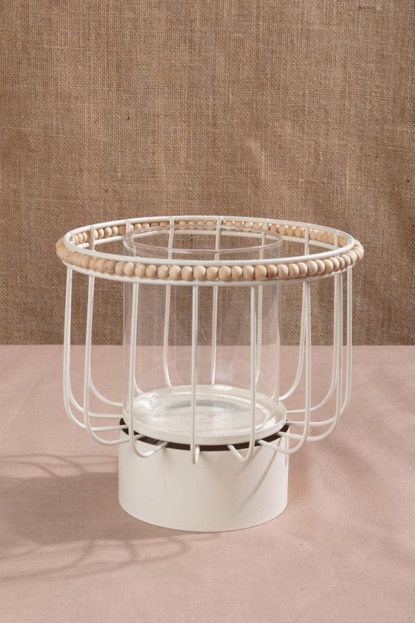 carraig donn Cream Beaded Lantern