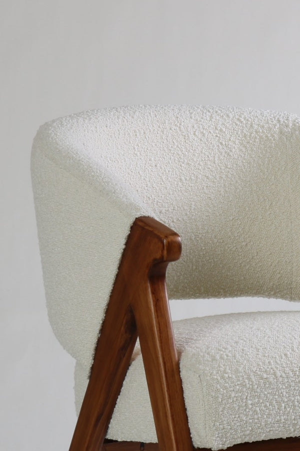 Carraig Donn Cream Boucle Boho Chair