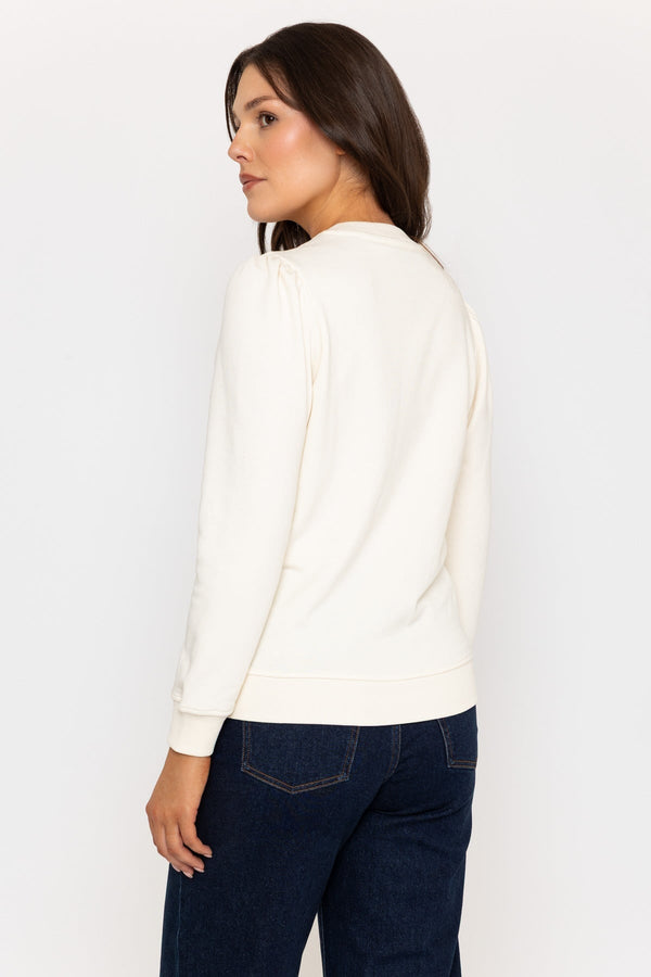 Carraig Donn Cream New York Embroidered Sweatshirt