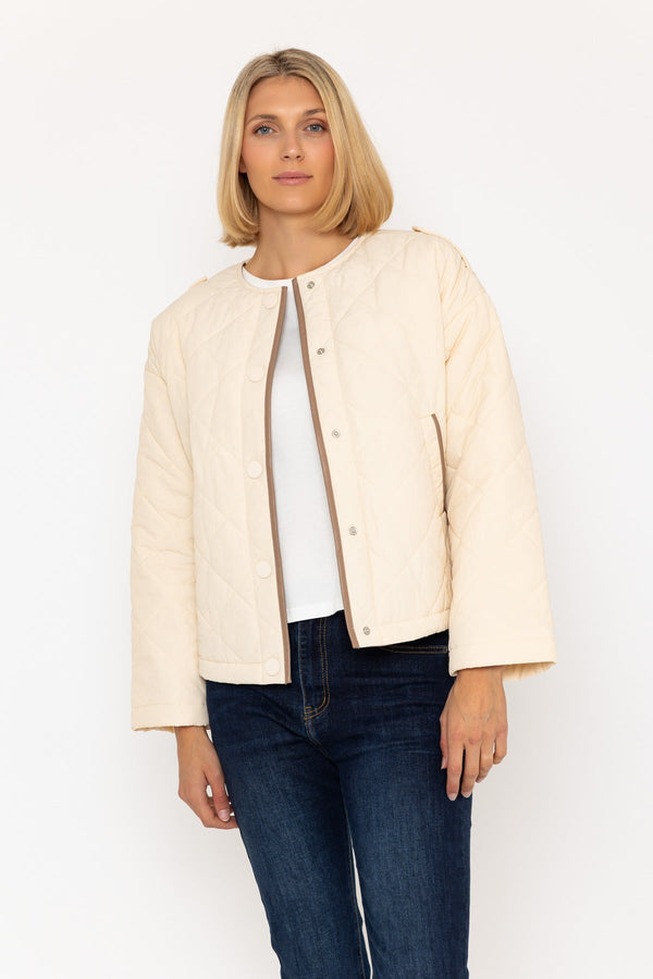 carraig donn Cream Quilted Padded Jacket
