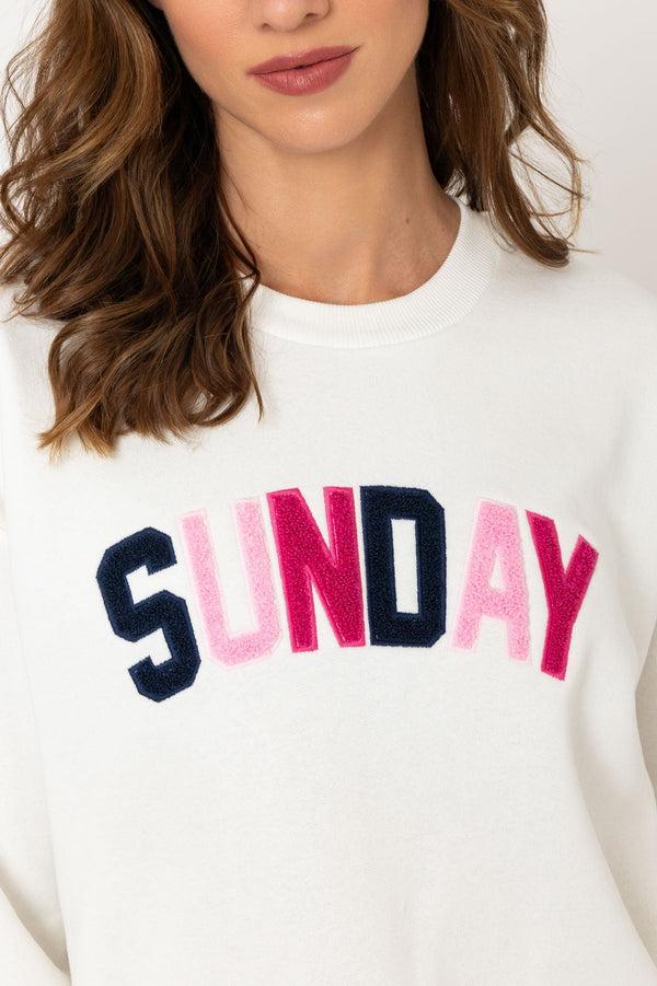 Carraig Donn Cream 'Sunday' Embroidered Sweatshirt