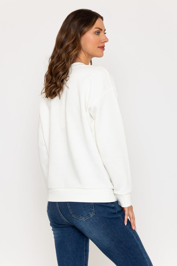 Carraig Donn Cream 'Sunday' Embroidered Sweatshirt