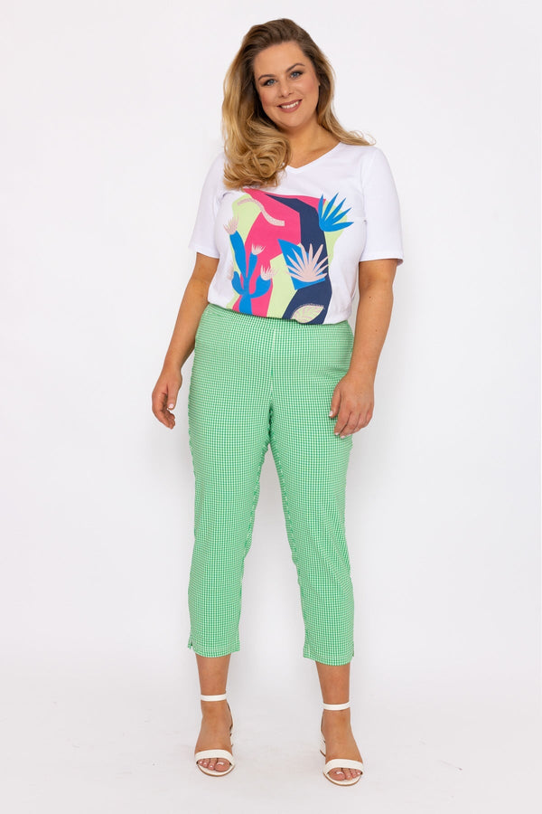 carraig donn Cropped Green Bengaline Pants