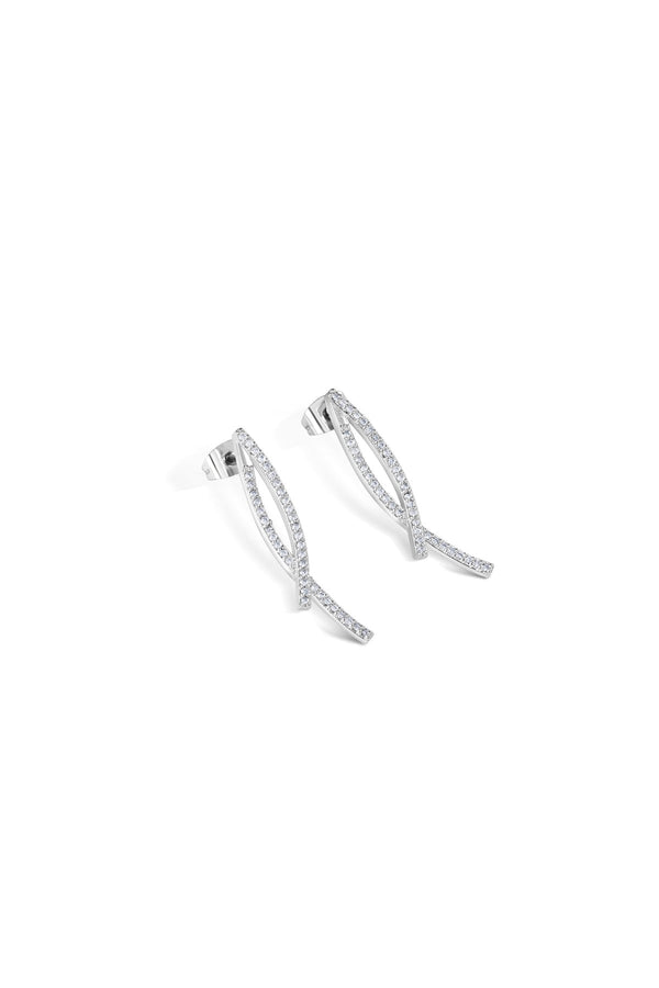 carraig donn Cross Over Earrings