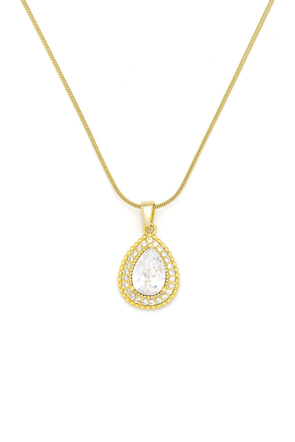 Carraig Donn Crystal Teardrop Pendant Necklace