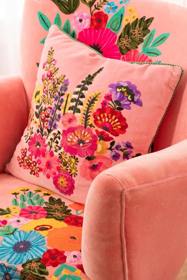 carraig donn Dahlia Floral Cushion 45x45cm