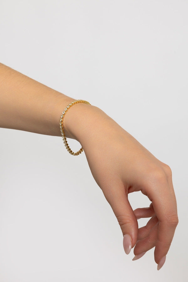 carraig donn Dakota Gold Tennis Bracelet
