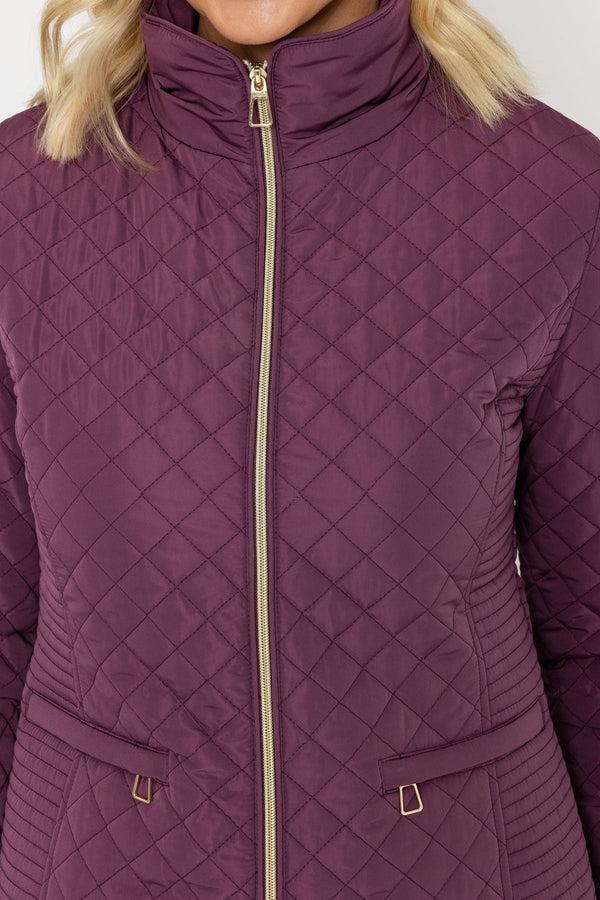 Carraig Donn Deep Rose Quilted Short Jacket