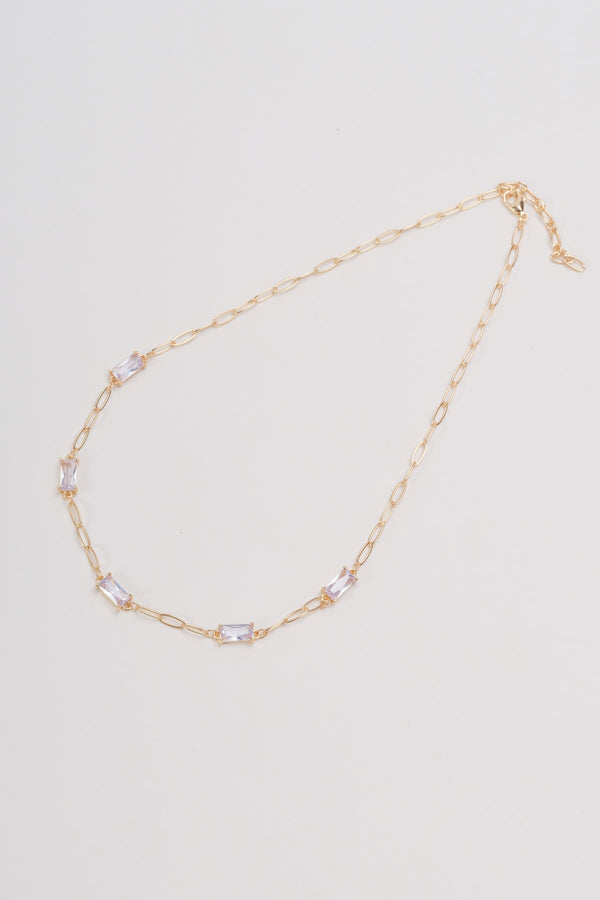 carraig donn Diamante & Link Gold Necklace