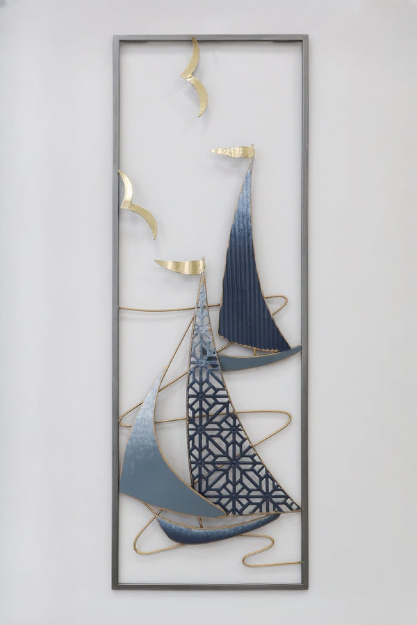 carraig donn Double Boat Metal Wall Art