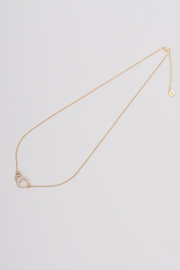 carraig donn Double Circle Gold Necklace