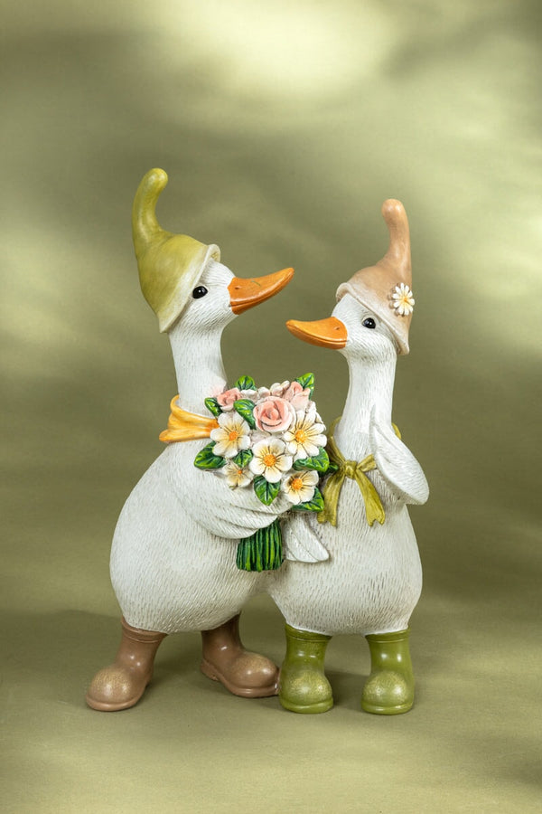 carraig donn Duck Couple Decorative Figurine