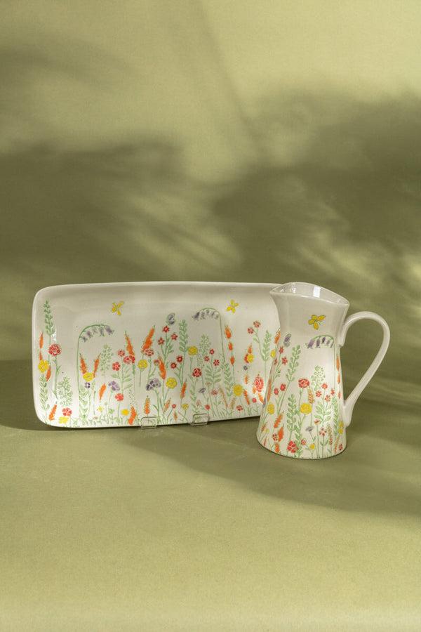 Carraig Donn Eclectic Flower Rectangle Plate