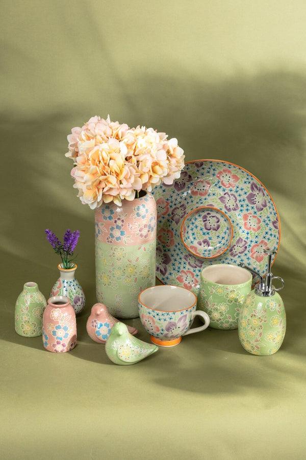 Carraig Donn Eclectic Green Flower Pot