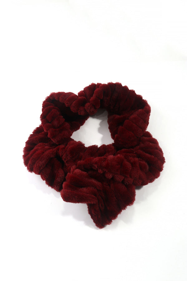 Carraig Donn Elastic Burgundy Faux Fur Scarf