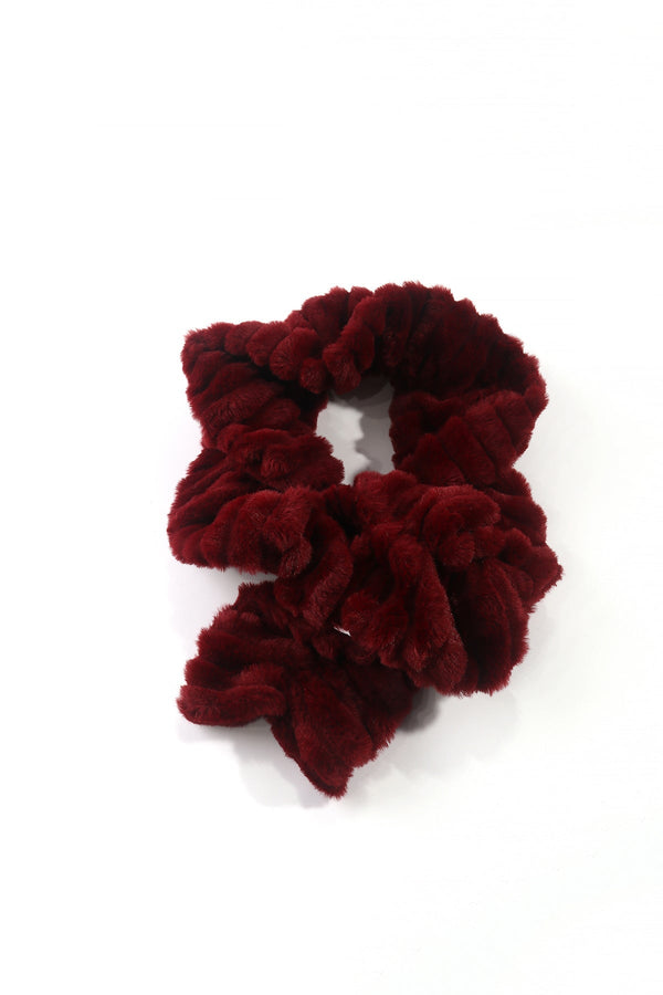 Carraig Donn Elastic Burgundy Faux Fur Scarf