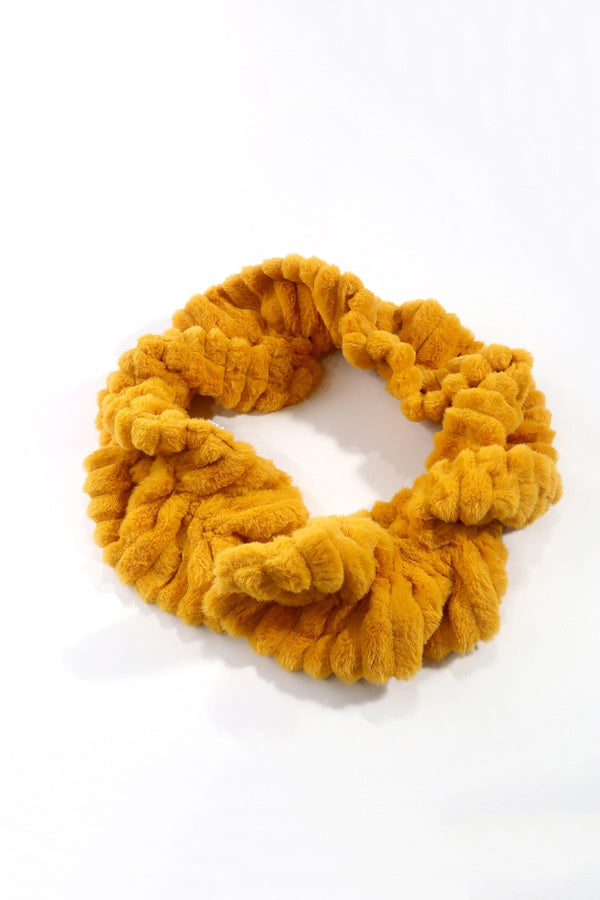 Carraig Donn Elastic Mustard Faux Fur Scarf