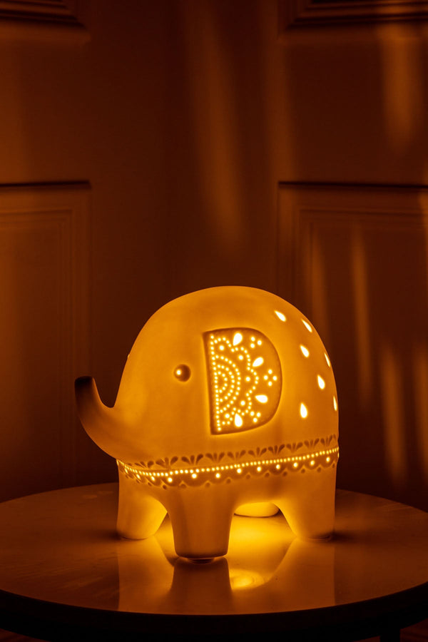 Carraig Donn Elephant LED Ceramic Lamp