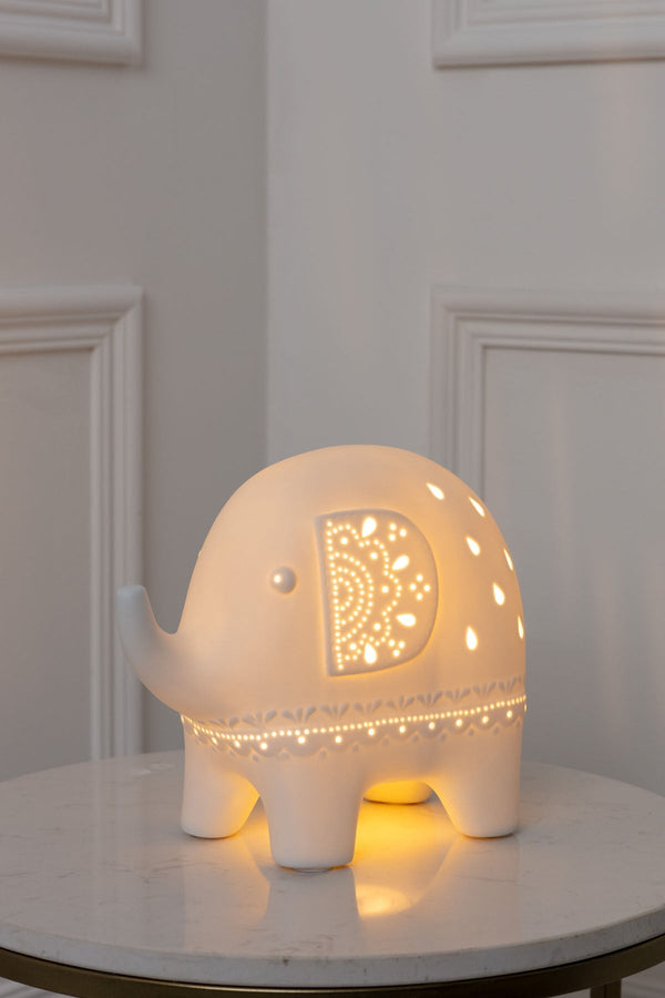 carraig donn Elephant LED Ceramic Lamp