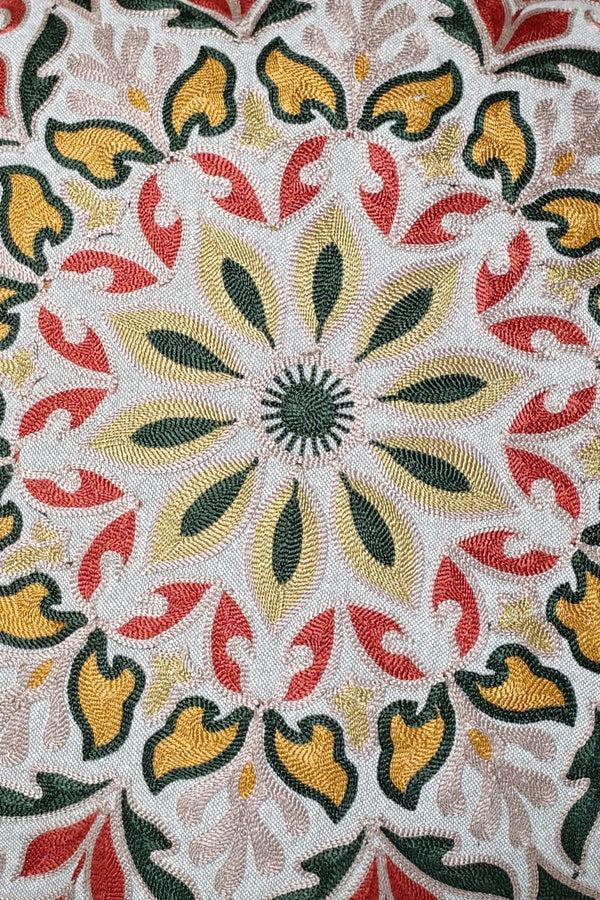 Carraig Donn Ella Embroidered Round Cushion 50cm