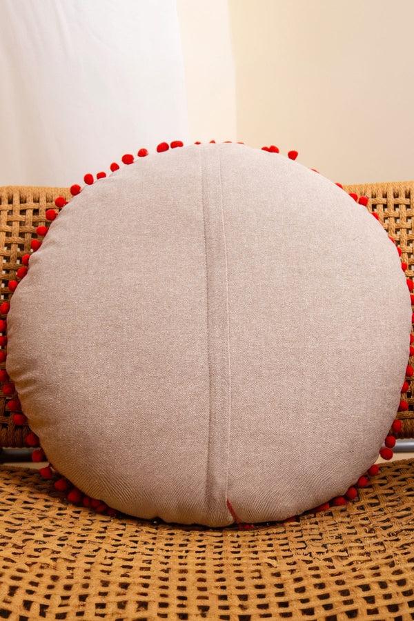 Carraig Donn Ella Embroidered Round Cushion 50cm