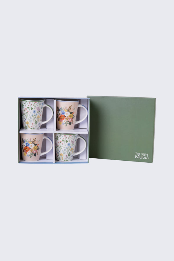 carraig donn Ella Set Of 4 Flower Mugs