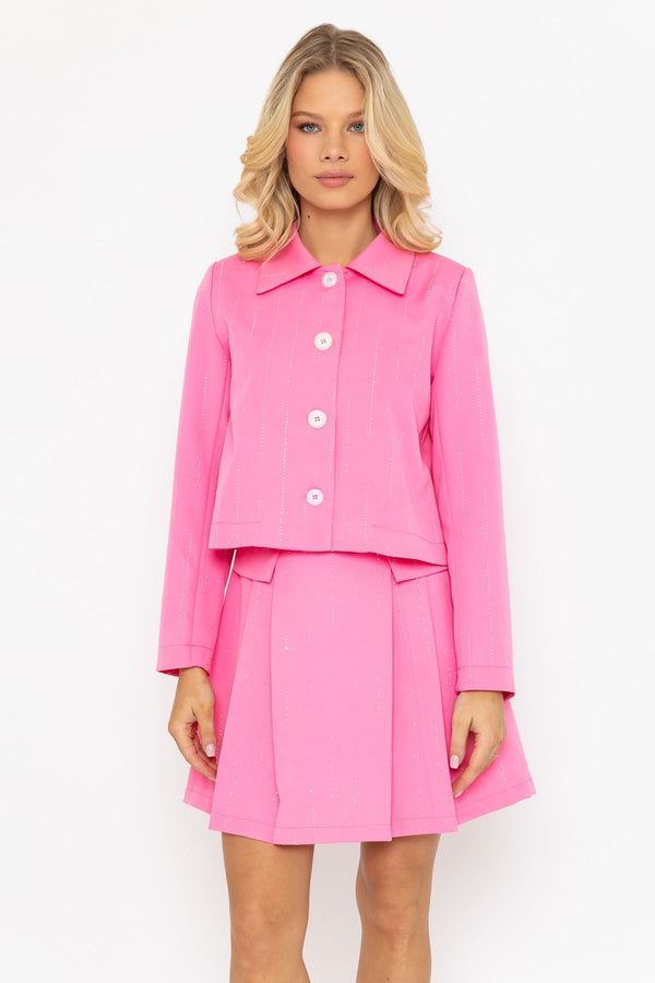 Carraig Donn Ellie Pink Rhinestone Detail Jacket
