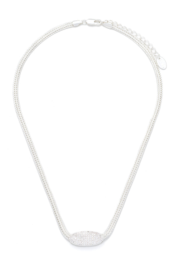 Carraig Donn Elliptical Shape Silver Necklace
