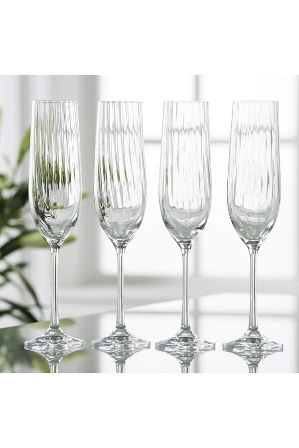Carraig Donn Erne Glass Flute Set Of 4