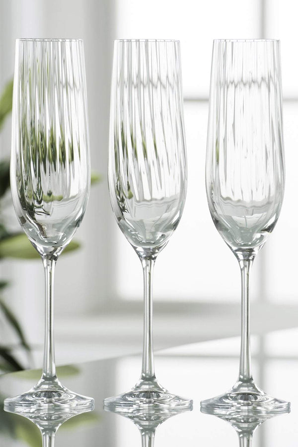 carraig donn Erne Glass Flute Set of 4