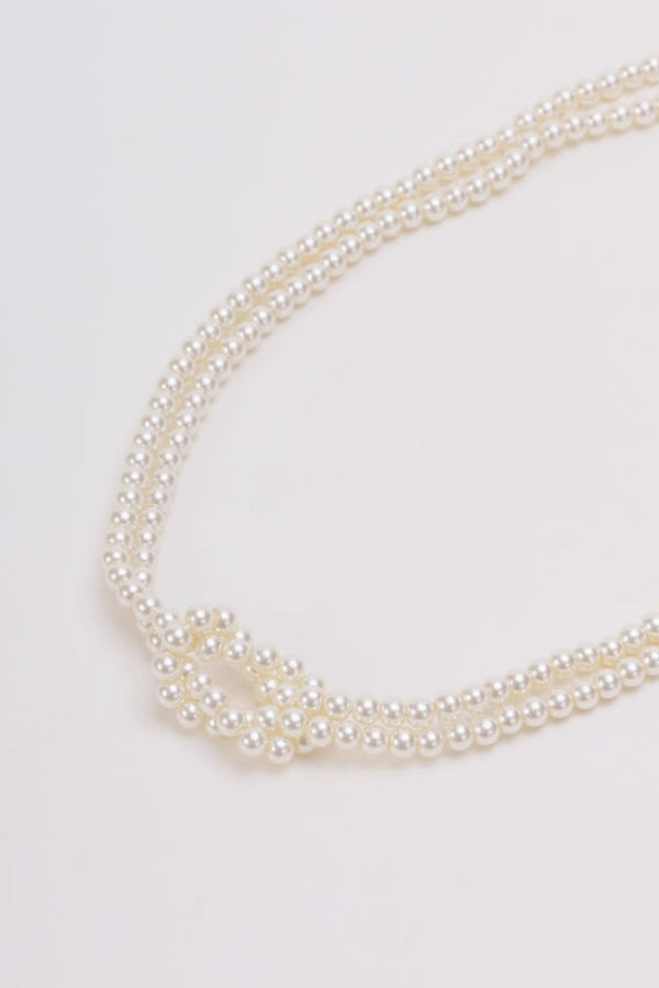 Carraig Donn Faux Pearl Double Knot Necklace