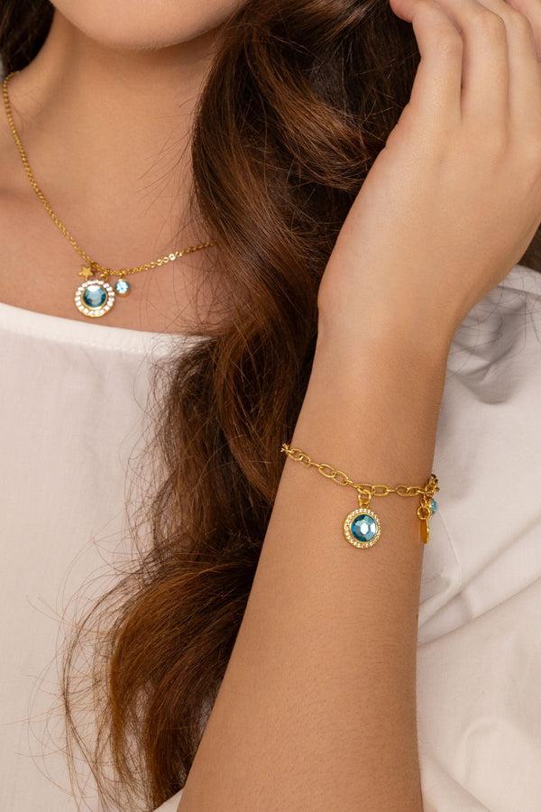 Carraig Donn February Birthstone Charm Bracelet