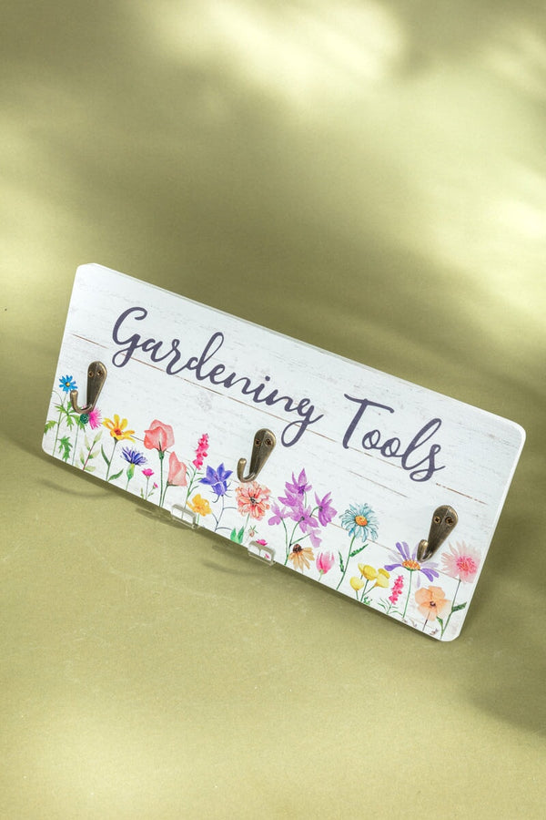carraig donn Floral Garden Tools Plaque with Hooks