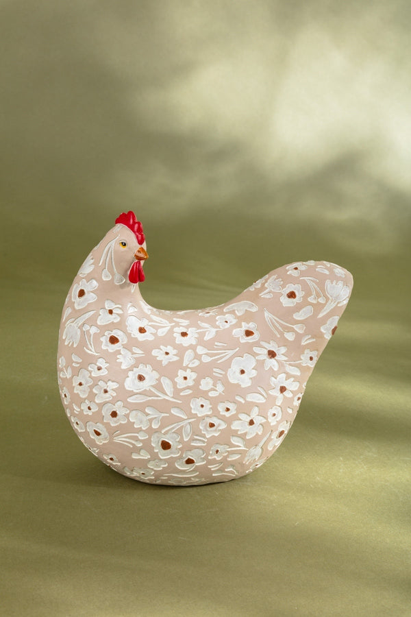 carraig donn Floral Hen Ornament