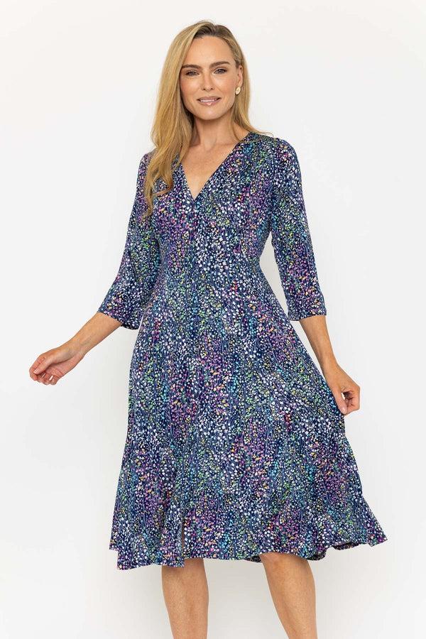 carraig donn Floral Print Navy Angelina Midi Dress