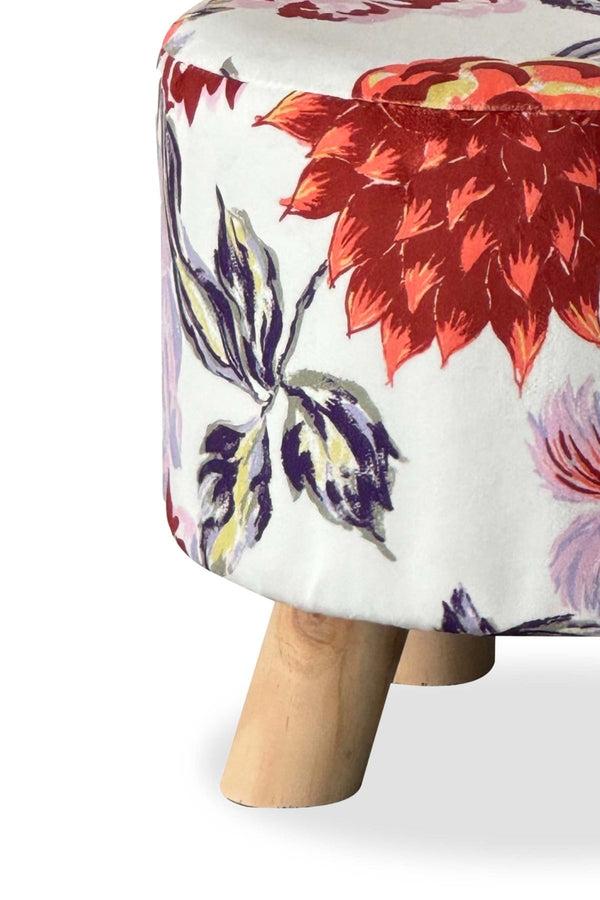 Carraig Donn Floral Velour Footstool