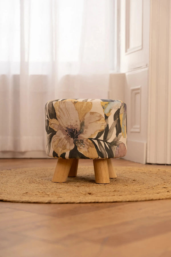 carraig donn Flower Pattern Footstool