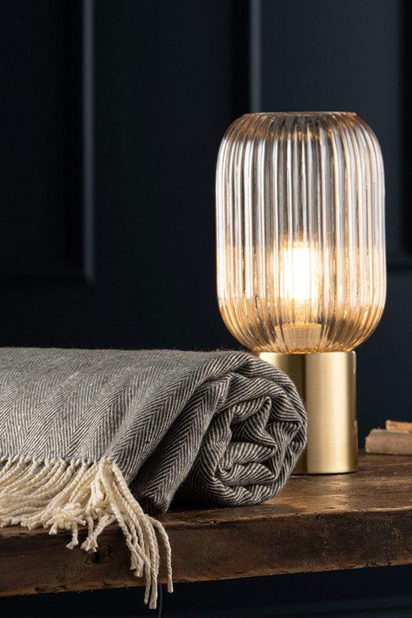 carraig donn Fluted Glass Table Lamp