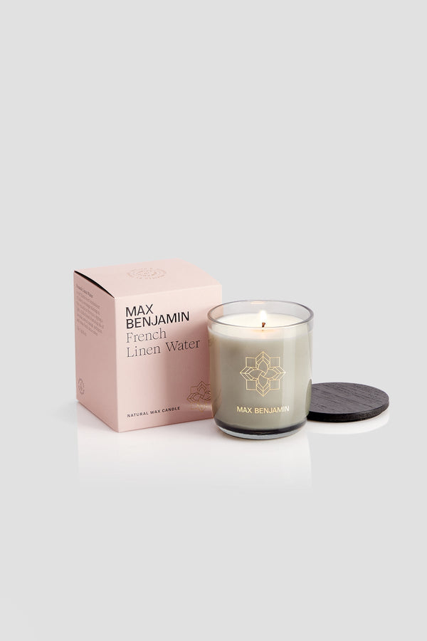 carraig donn French Linen Water Natural Wax Candle