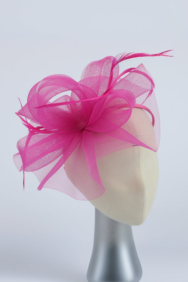 carraig donn Fuchsia Pink Mini Gathered Fascinator
