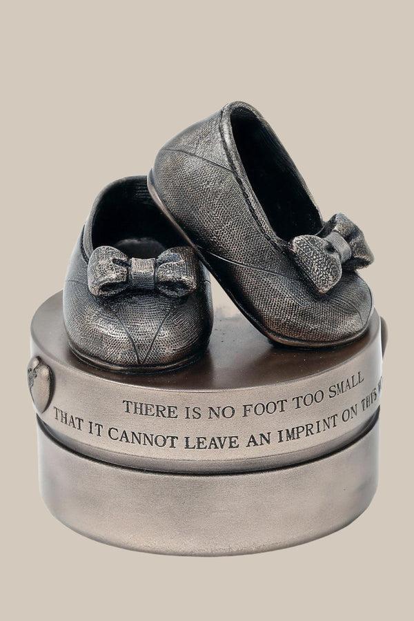 carraig donn Girl Booties Bronze Trinket Box