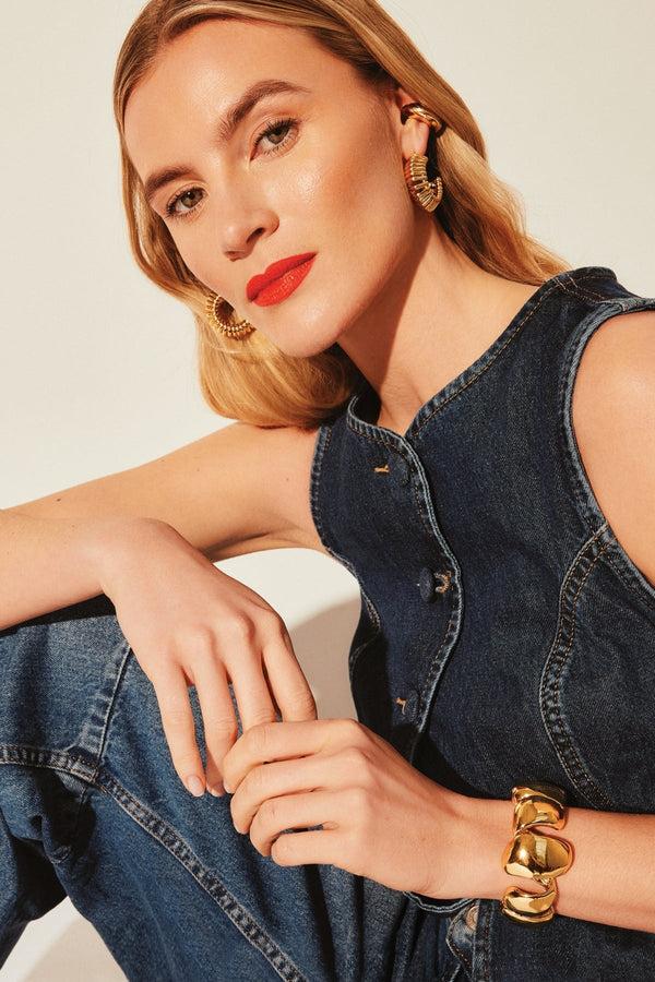 Carraig Donn Glamour Gold Hoop Earrings