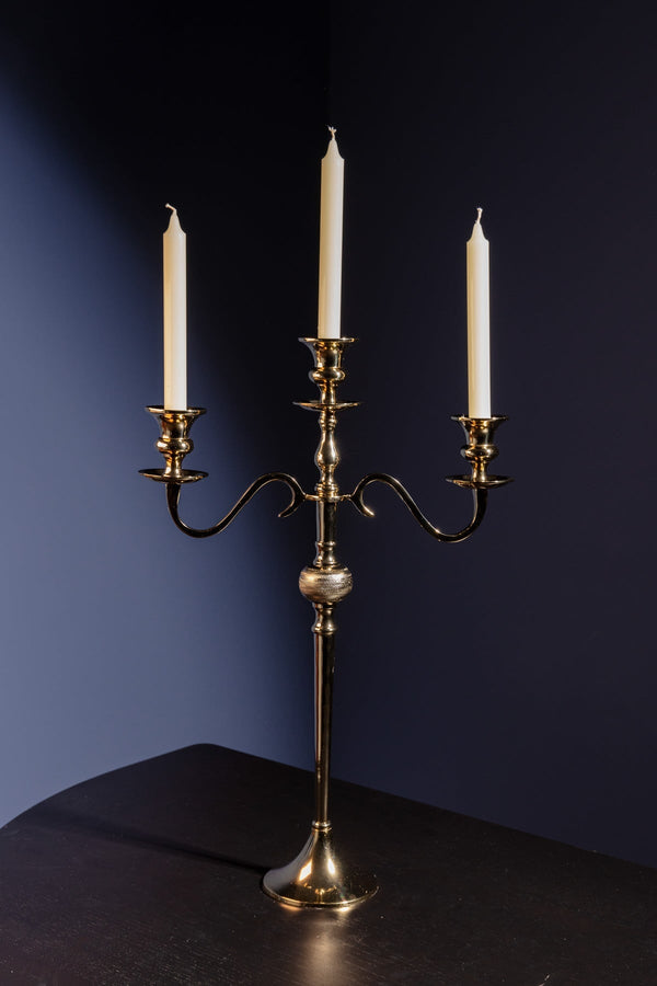 Carraig Donn Gold 3 Arm Candelabra
